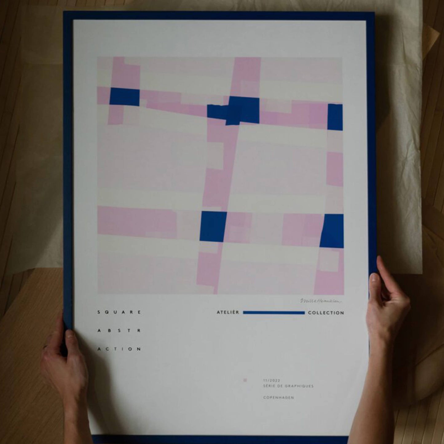 Square Abstraction Print 70Cm X 100Cm
