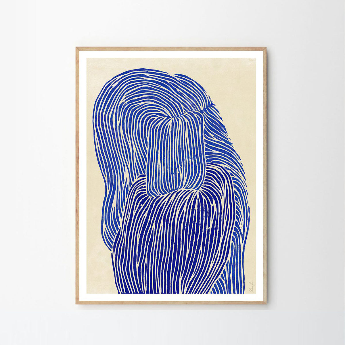 Deep Blue Print 30Cm x 40Cm