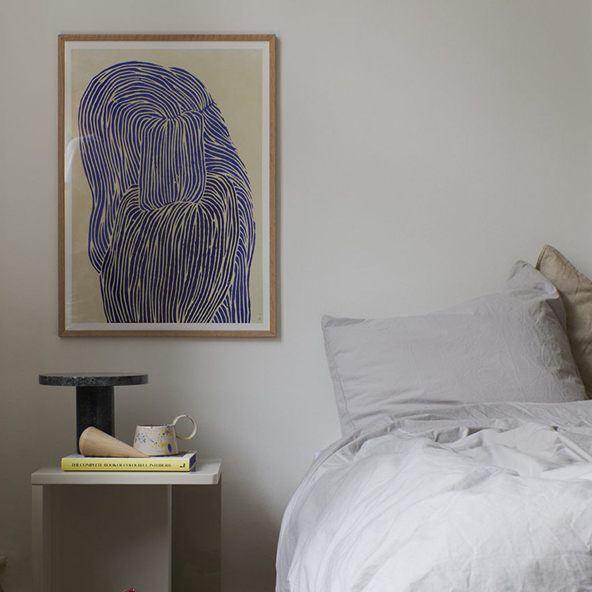 Deep Blue Print 50Cm x 70Cm