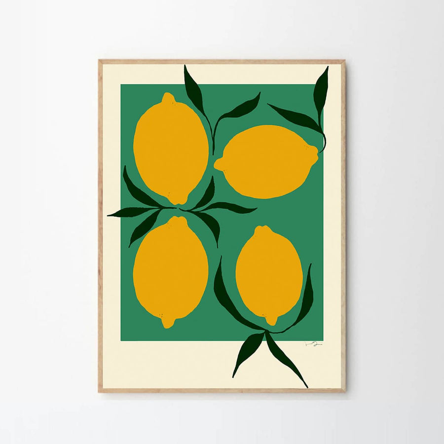 Green Lemon Print 30Cm X 40Cm