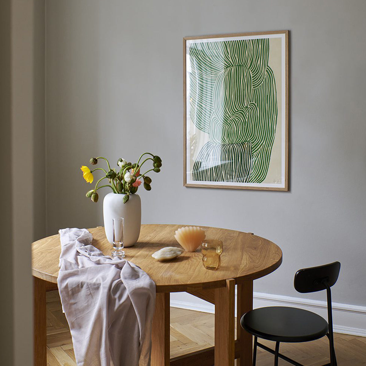 Green Ocean Print 50Cm x 70Cm