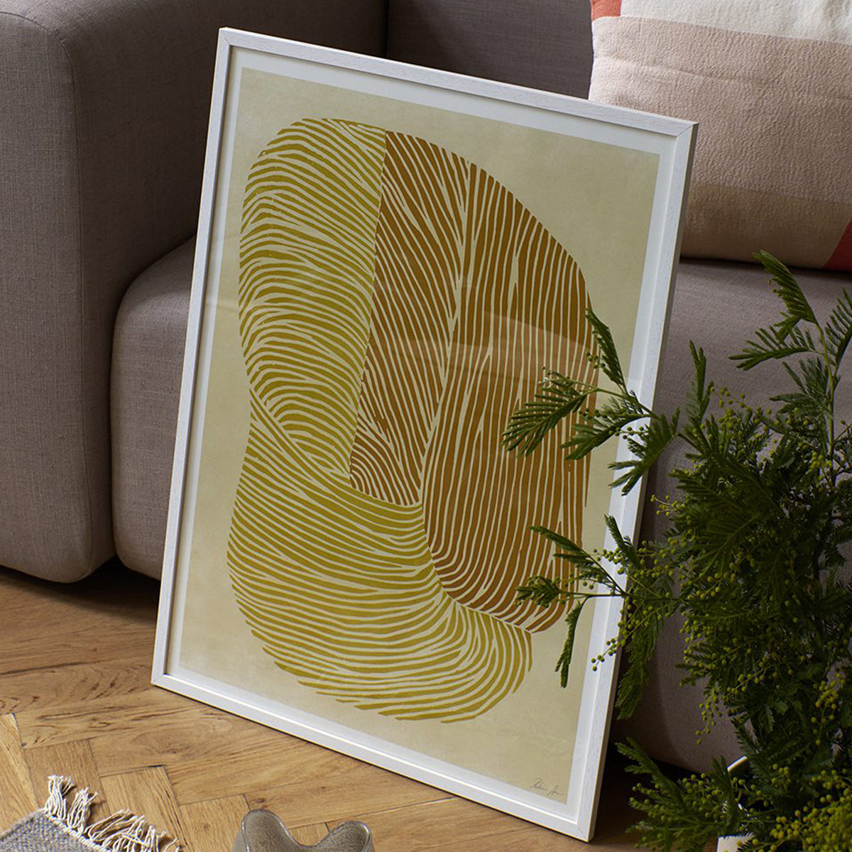 Yellow Reef Print 50Cm x 70Cm