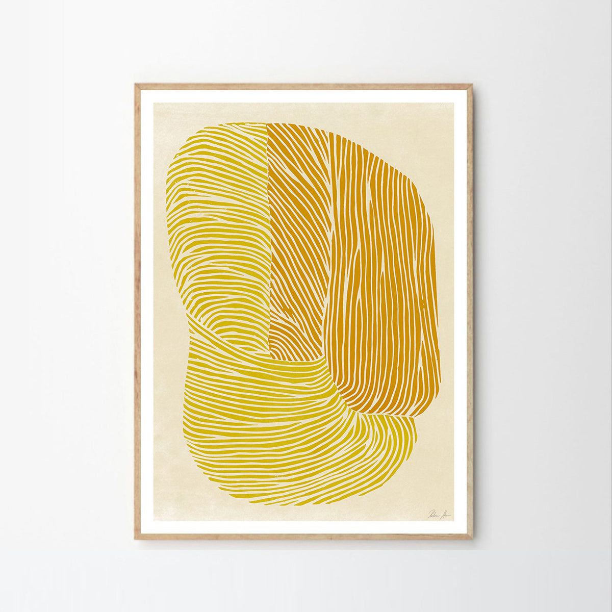 Yellow Reef Print 50Cm x 70Cm