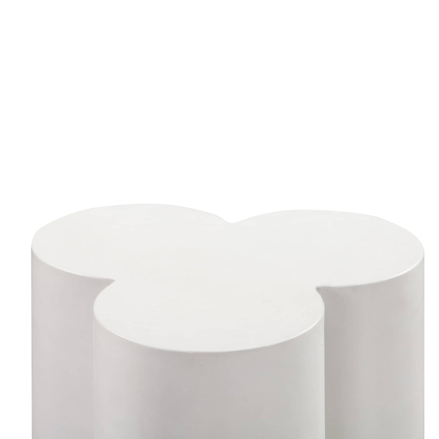 Trio Outdoor Side Table - White Concrete