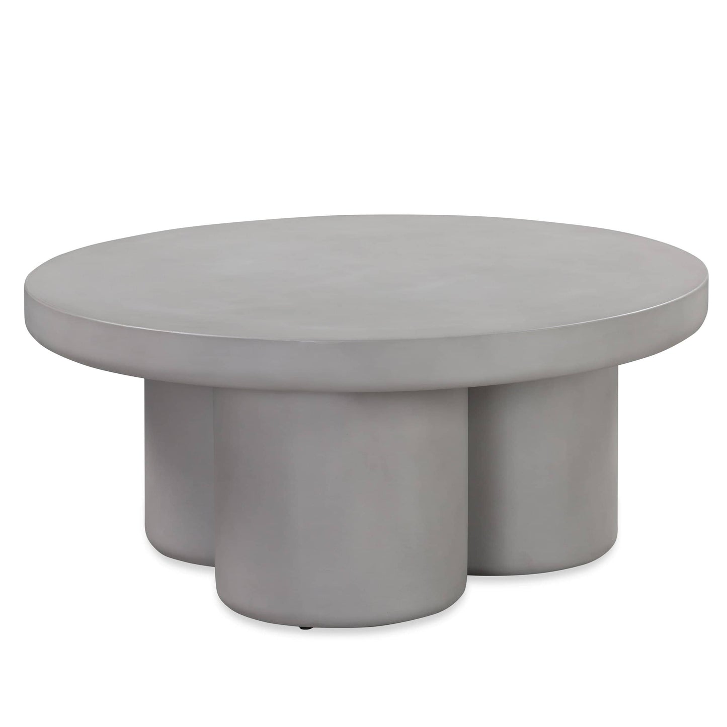 Huddle Round Outdoor Coffee Table 90Cm - Light Grey Concrete