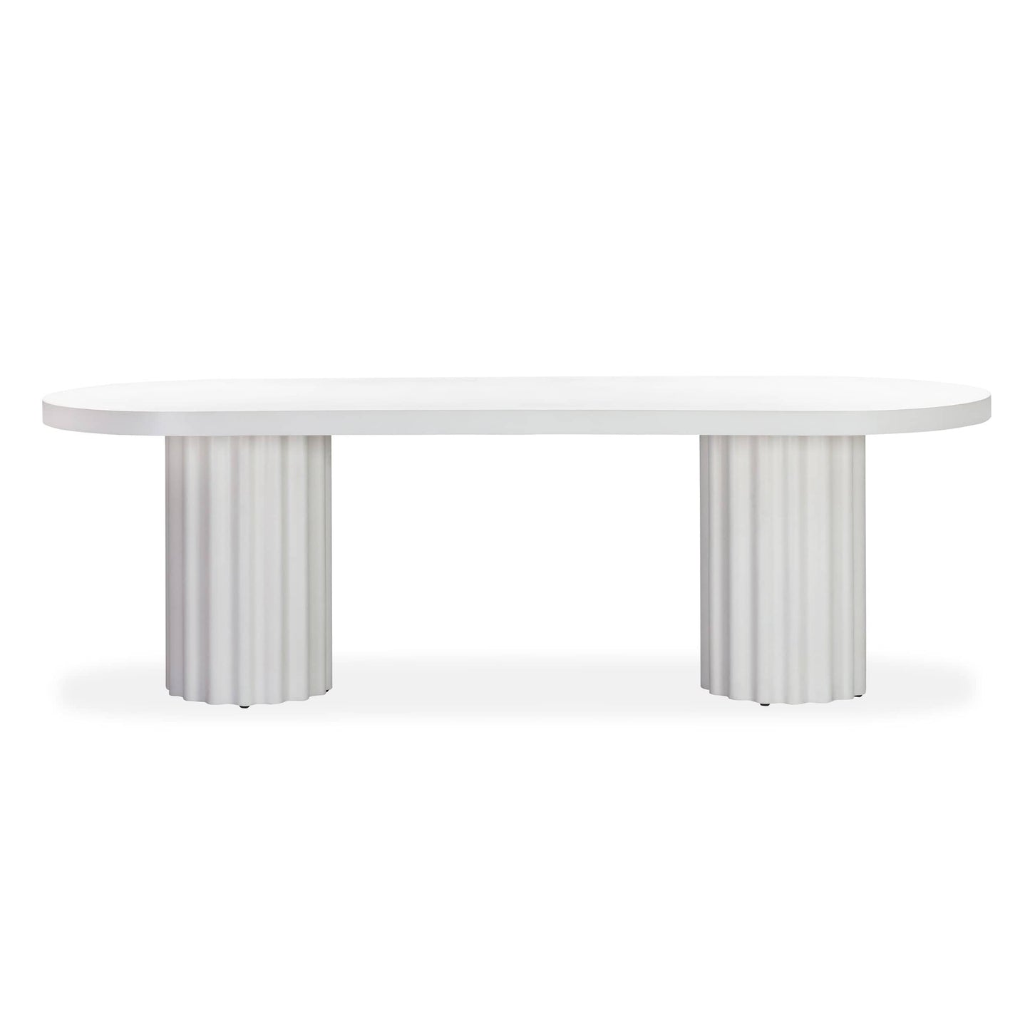Flock Outdoor Dining Table 240Cm - White Concrete
