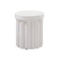 Flock Outdoor Side Table - White Concrete
