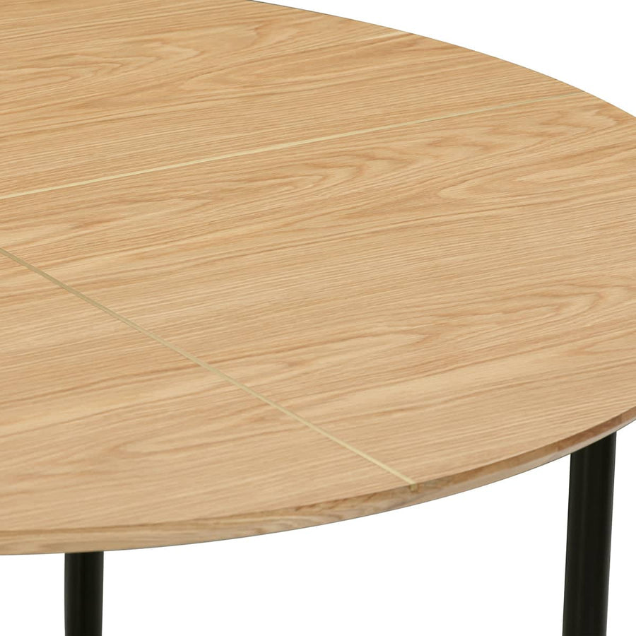 Harbour Round Dining Table - Oak / Black
