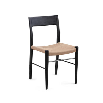 Mesh Dining Chair - Black / Natural