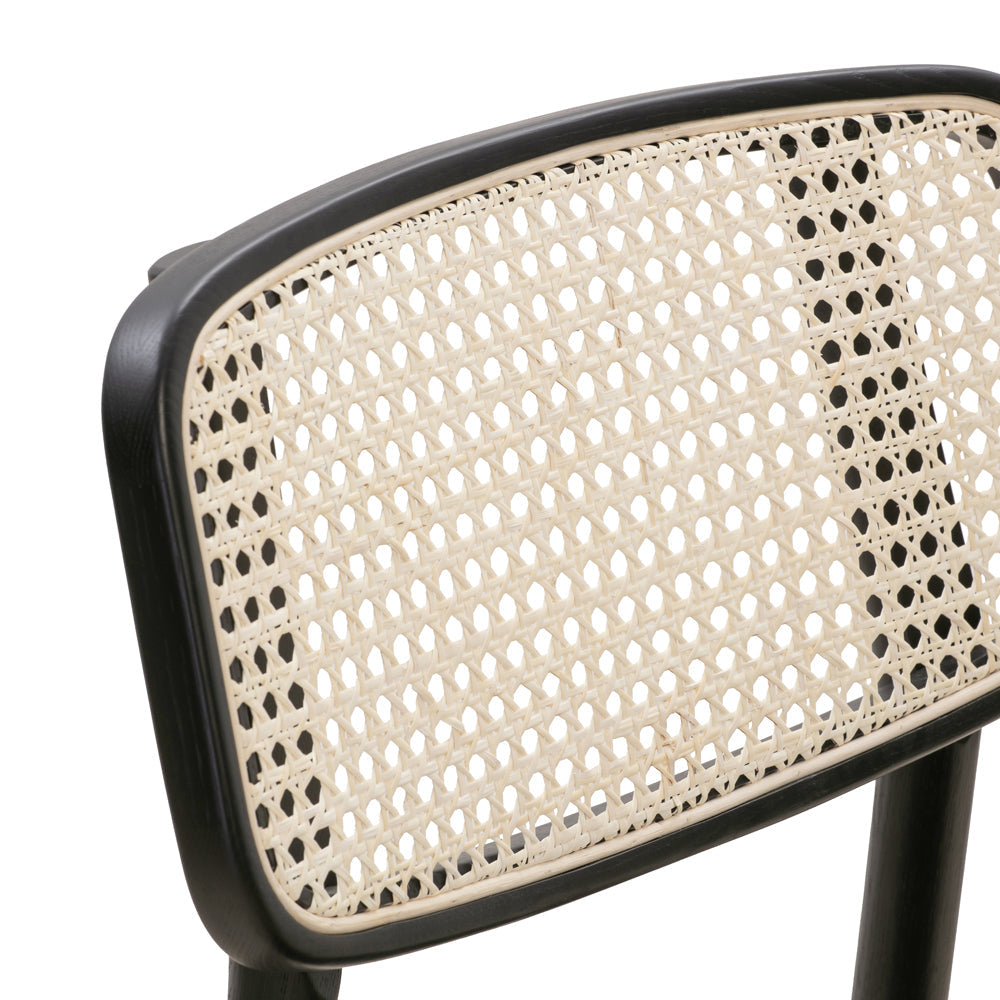 Knot Rattan Dining Chair - Black