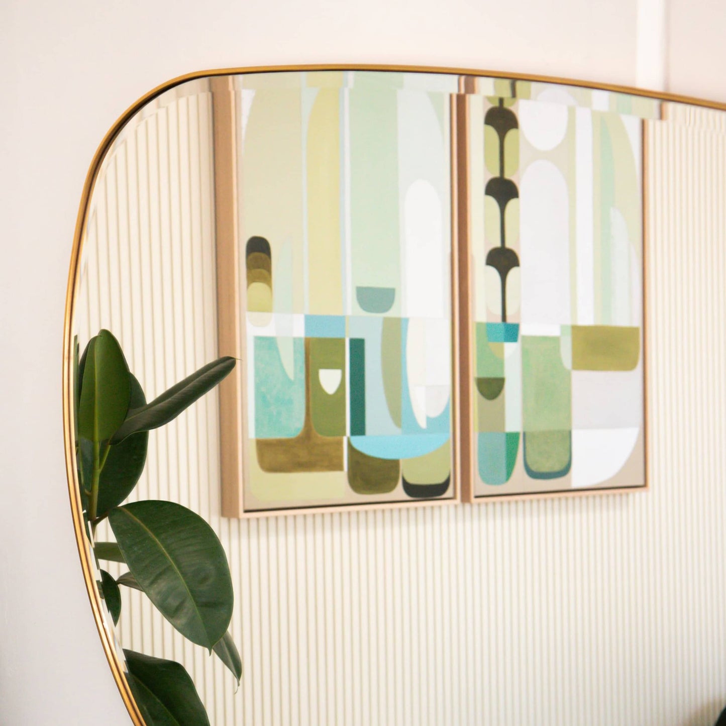 Pebble Mirror - Brass 55cm x 70cm