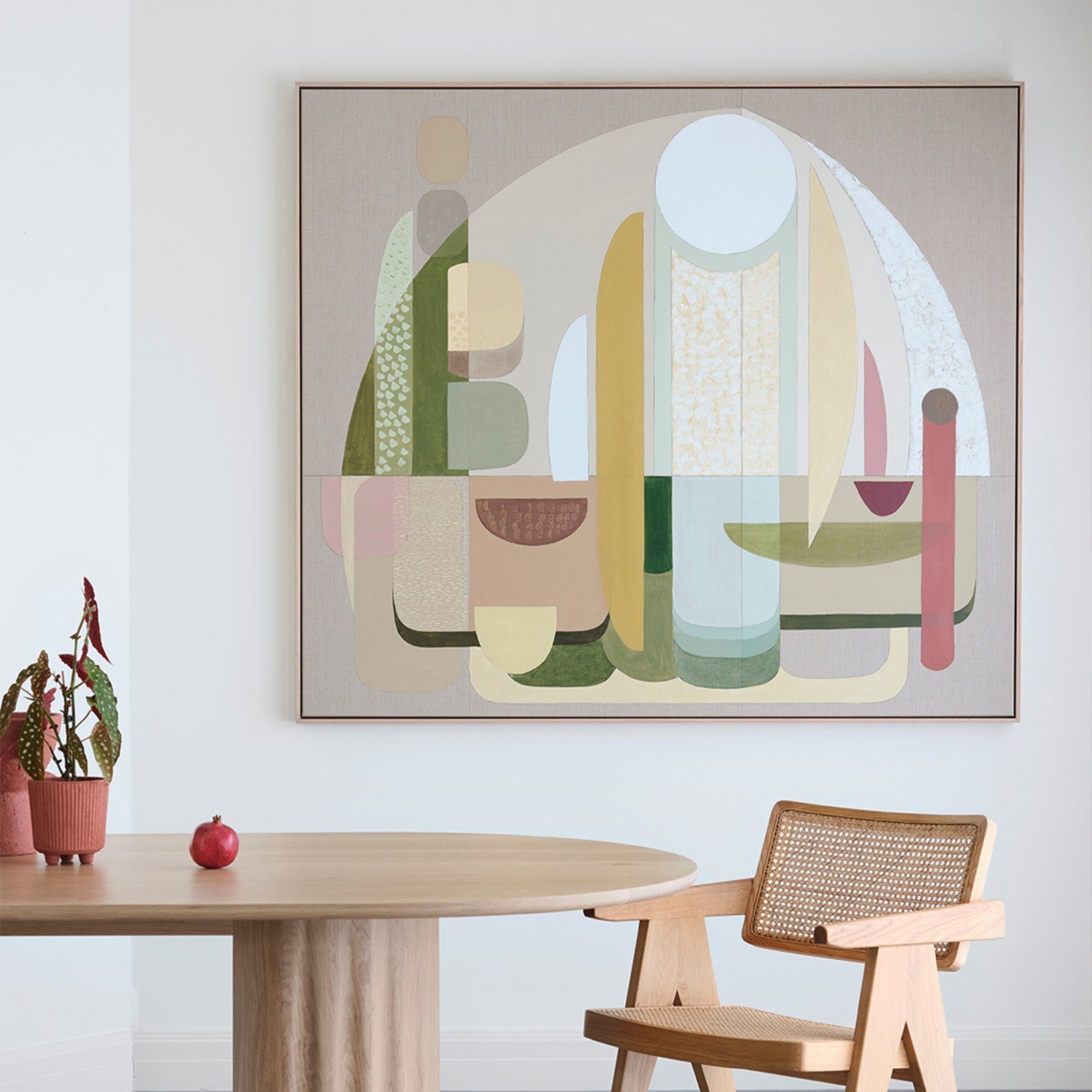 Adonis Canvas Print 140cm x 157cm White Frame