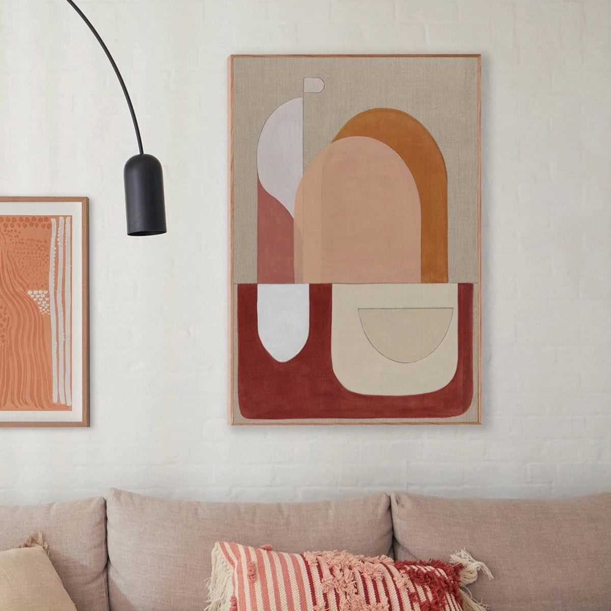 Crimson Red Arch Canvas Print 120Cm x 80Cm