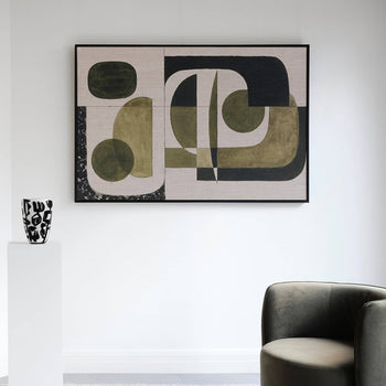 Olive Green Canvas Print 150cm x 100cm