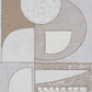 White Stucco 1 Canvas Print 92cm x 61cm Oak Frame