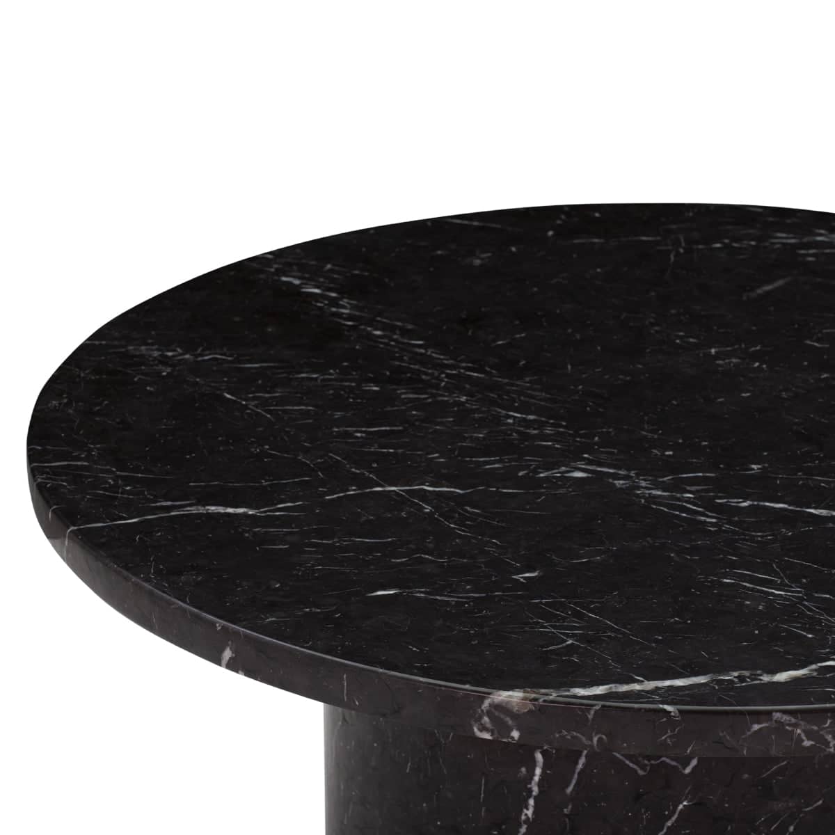 Curve Marble Coffee Table - Black Marble