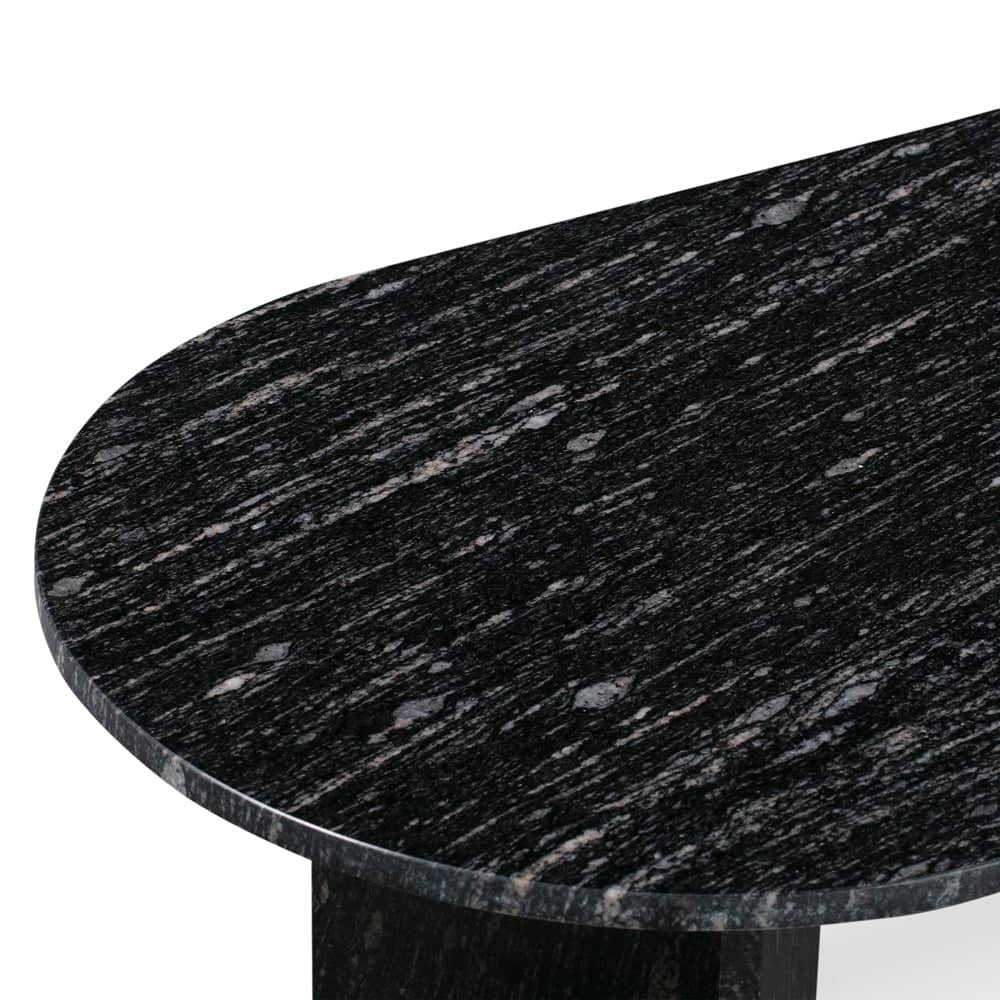 Edge Oval Coffee Table - Black Forest Granite