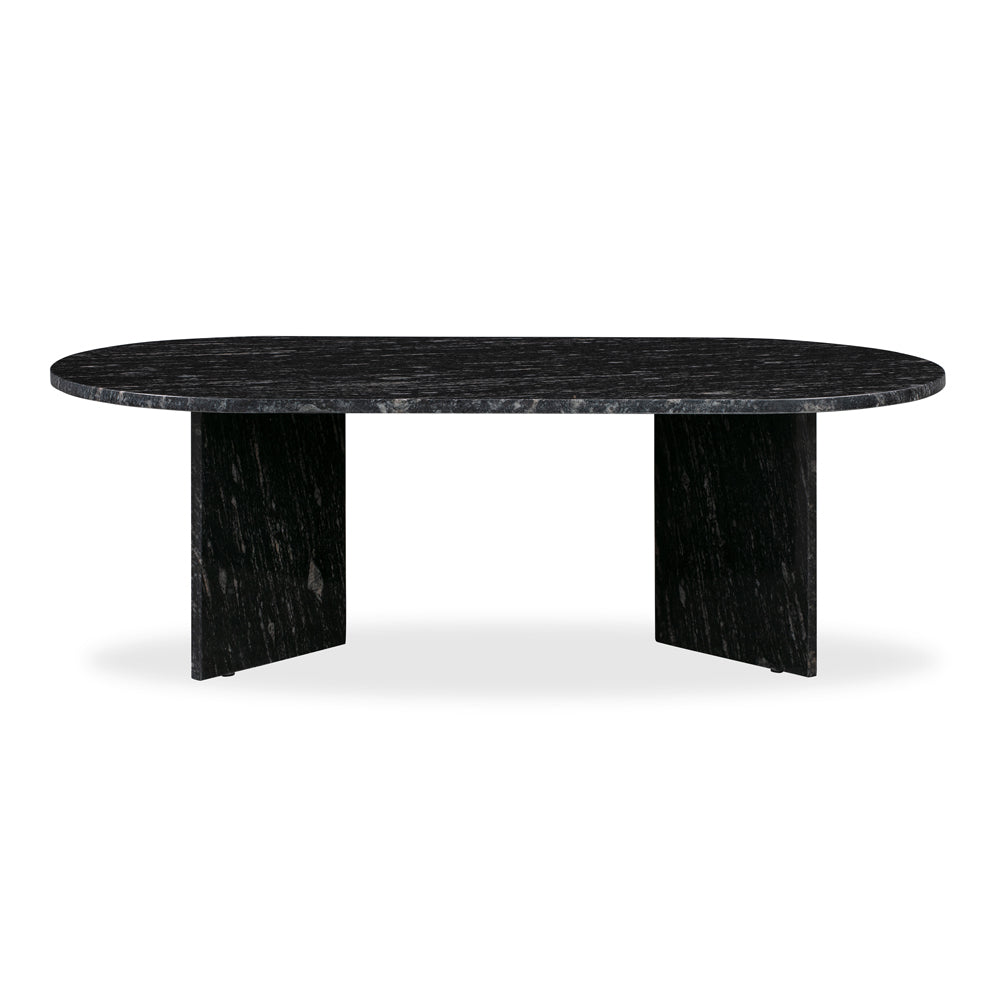Edge Oval Coffee Table - Black Forest Granite