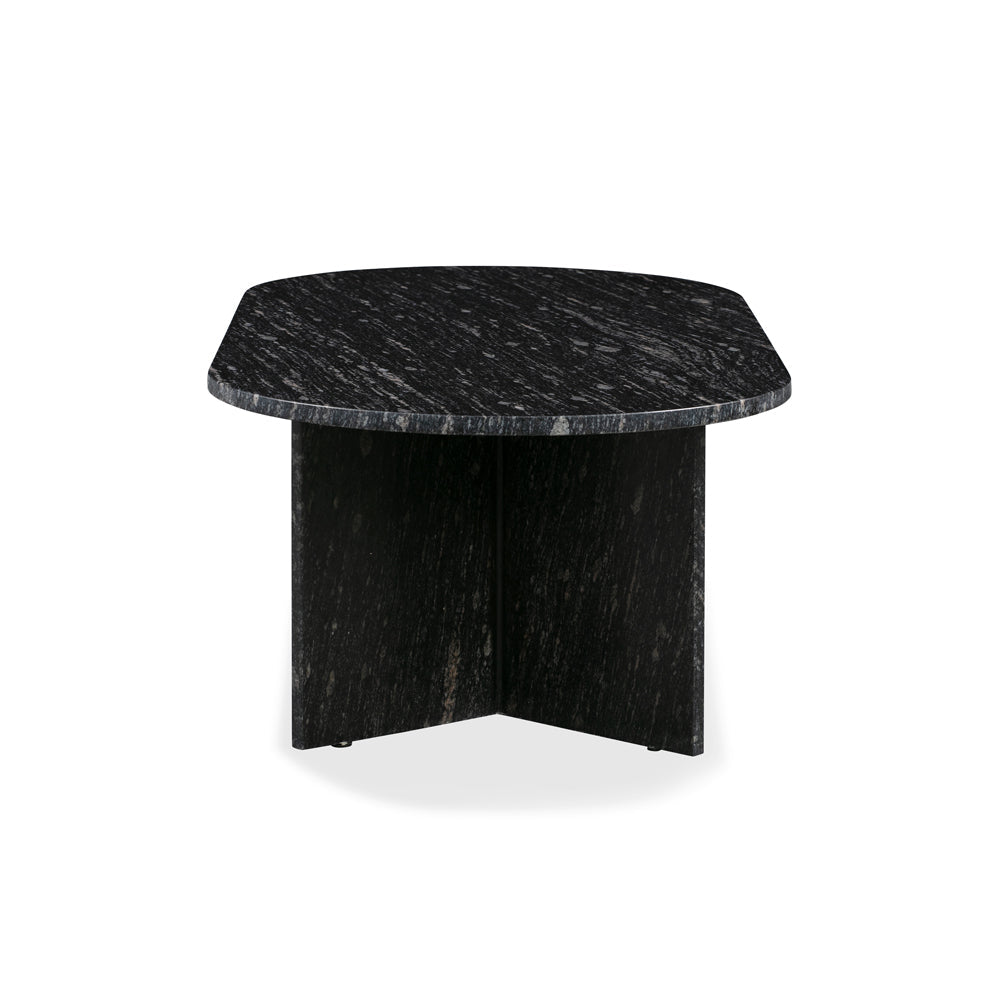 Edge Oval Coffee Table - Black Forest Granite