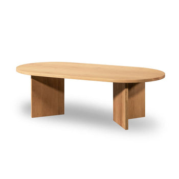 Edge Oval Coffee Table - Oak