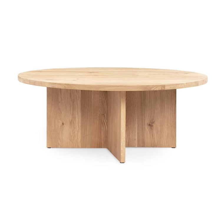 Buy Edge Round Coffee Table Oak by RJ Living online RJ Living