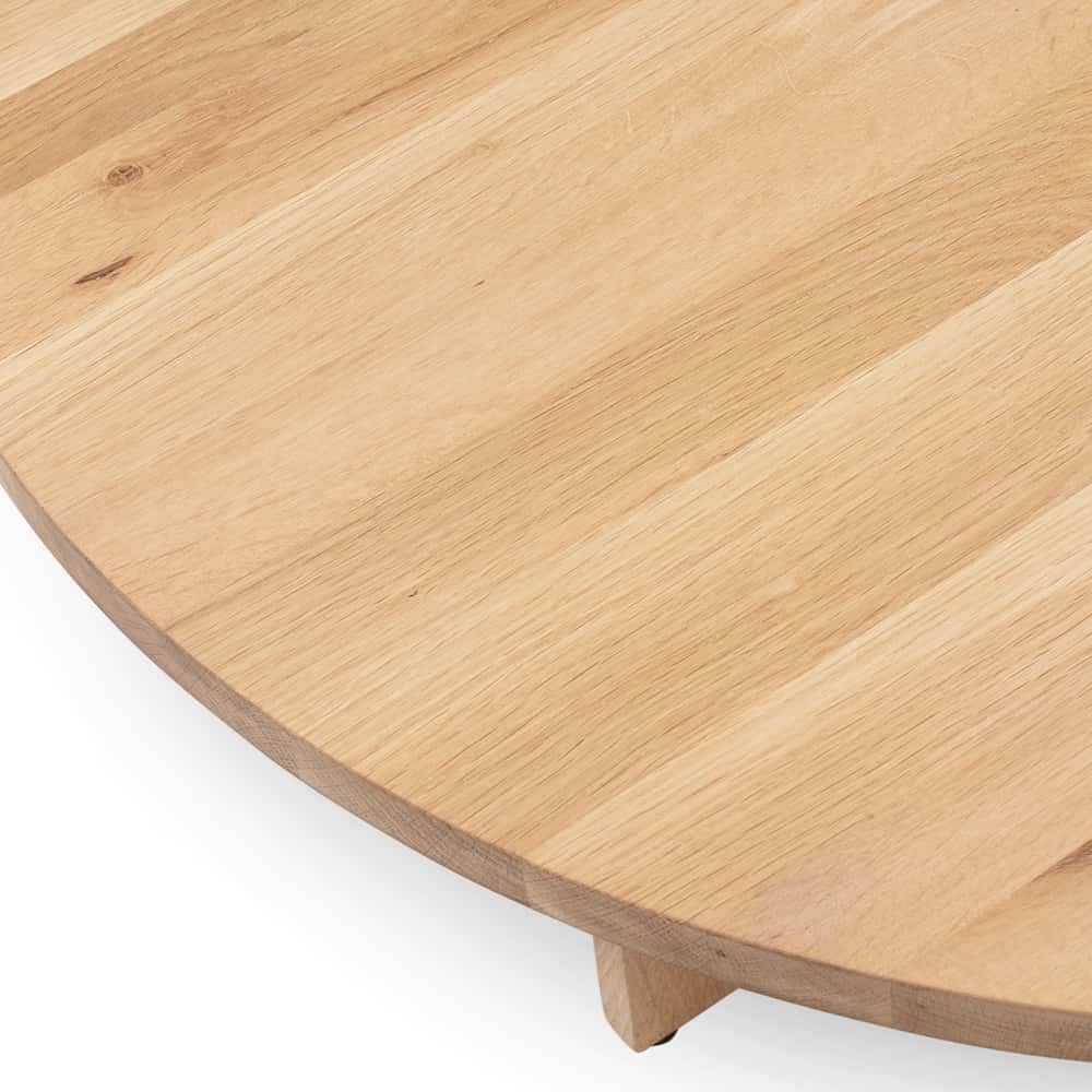 Edge Round Coffee Table - Oak