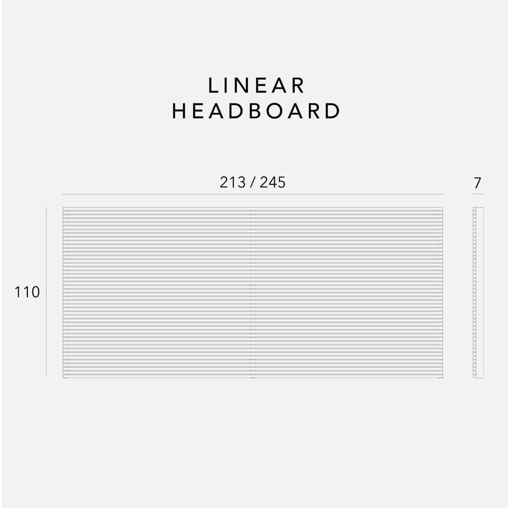 Linear King Bed Head - Oak