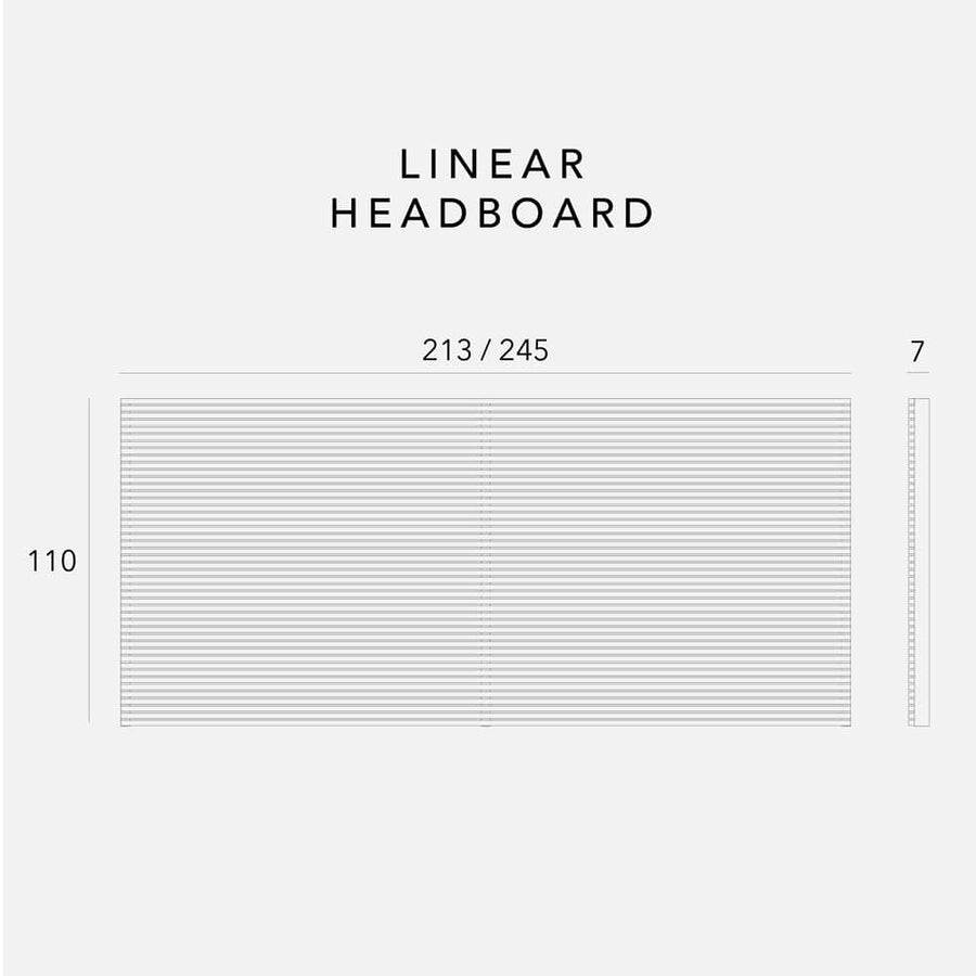 Linear King Bed Head - Oak