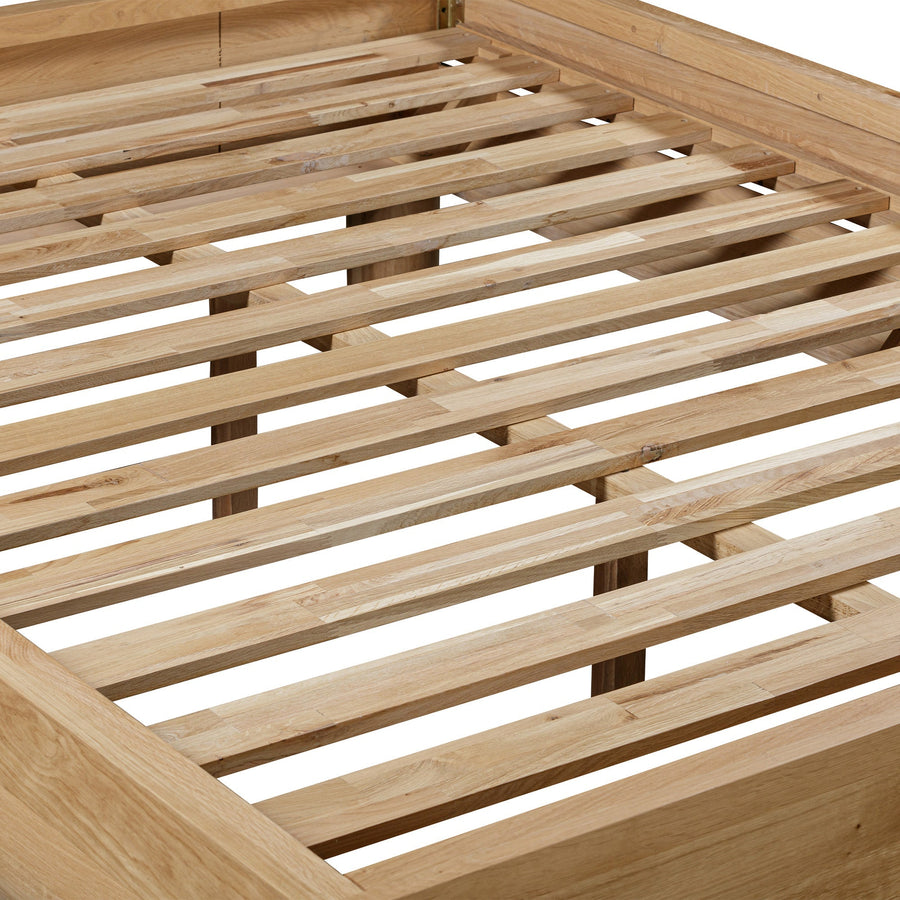 Buy Stump Queen Bed Base Oak by RJ Living online RJ Living