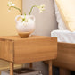 Surround Rattan Bedside Table - Oak
