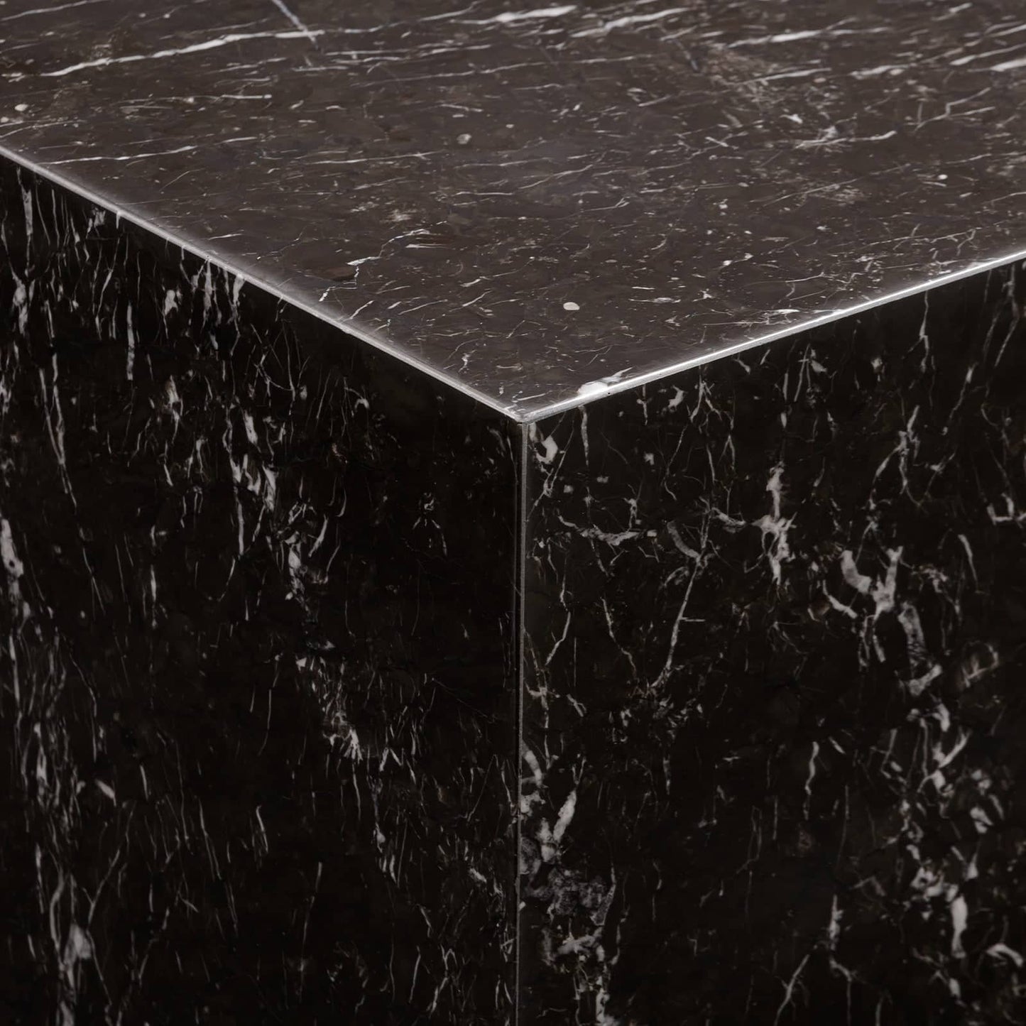 Stage Marble Side Table Tall - Black Marble