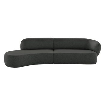 Swell Left Hand Chaise Sofa - Maya Charcoal Boucle