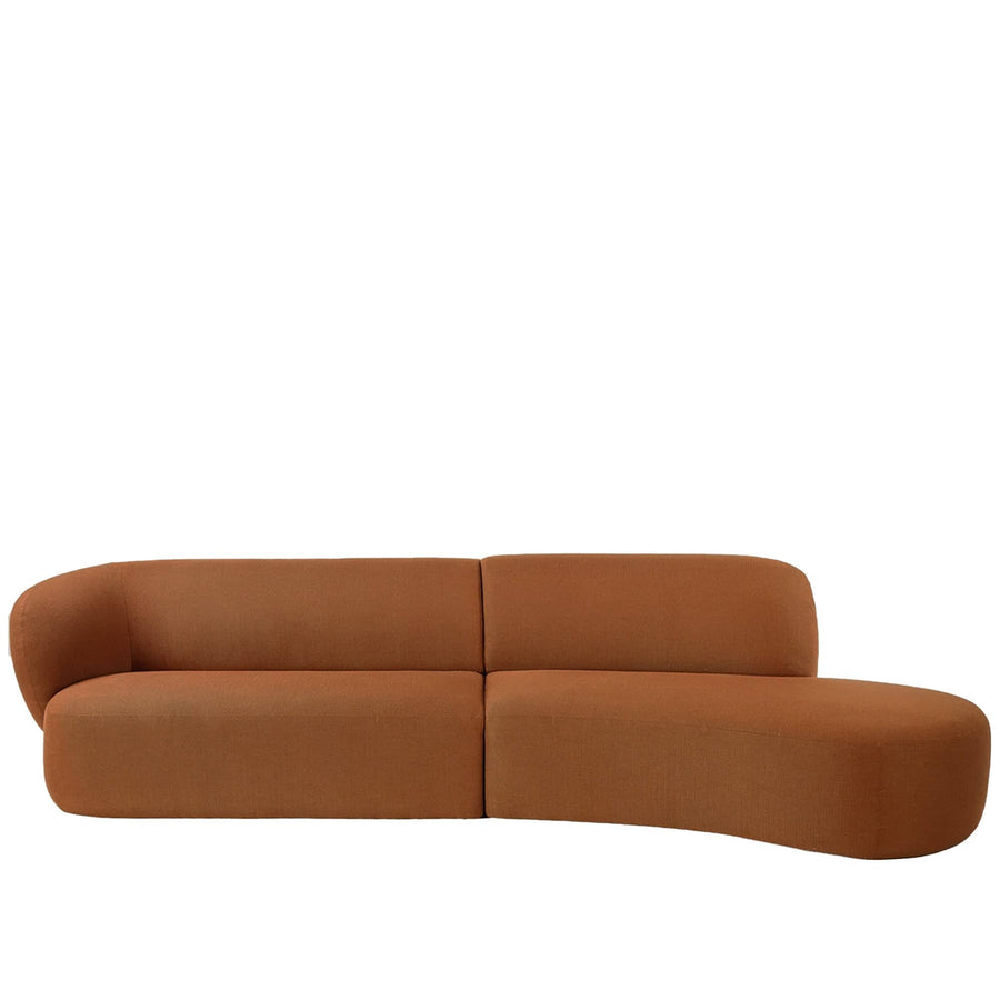 Swell Right Hand Chaise Sofa - Novatex Terracotta