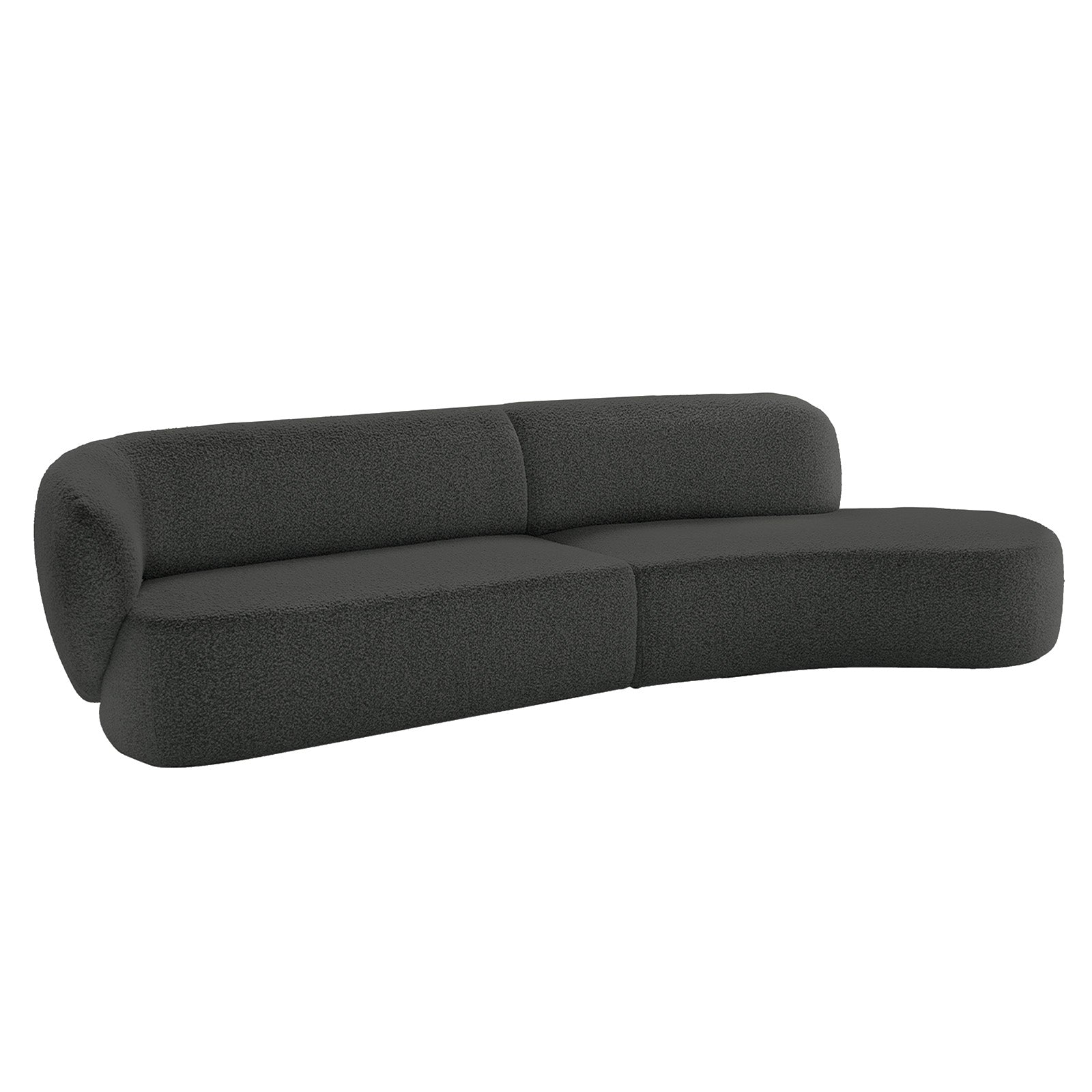 Swell Right Hand Chaise Sofa - Maya Charcoal Boucle