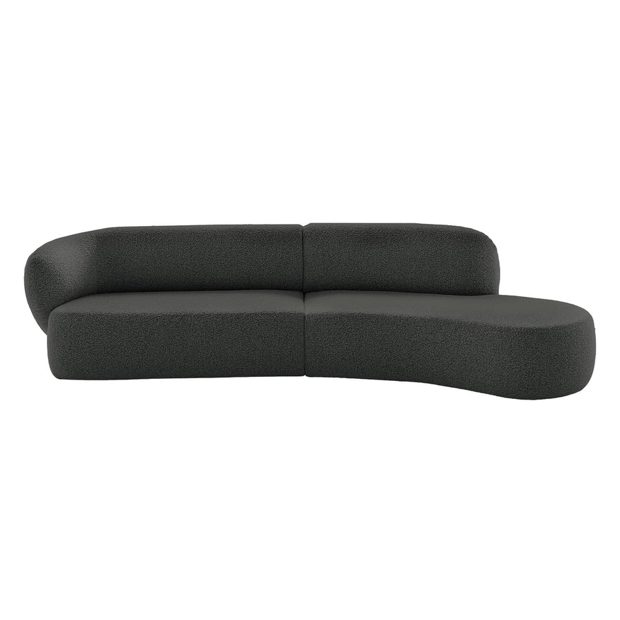 Swell Right Hand Chaise Sofa - Maya Charcoal Boucle