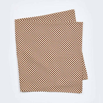 Tiny Checkers Tablecloth - Cocoa