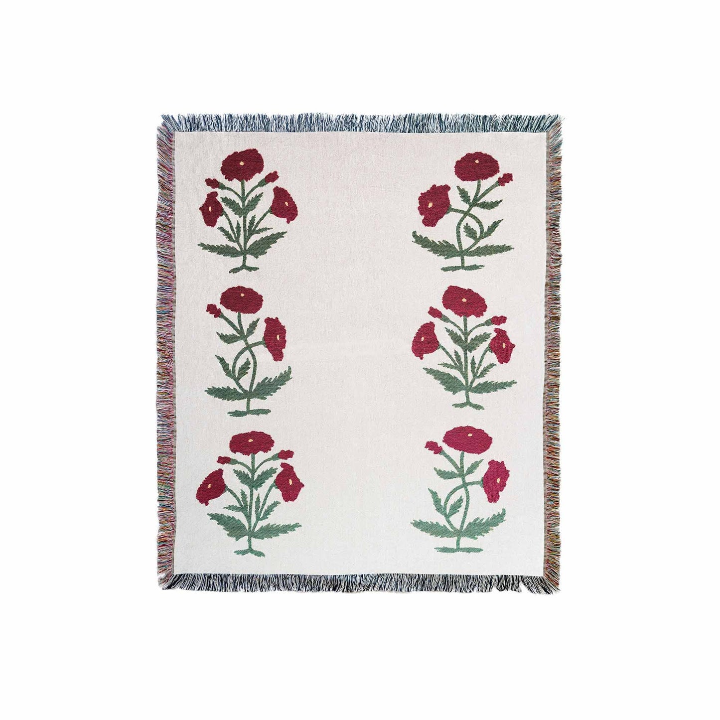 Throw Blanket - Red Gardenias