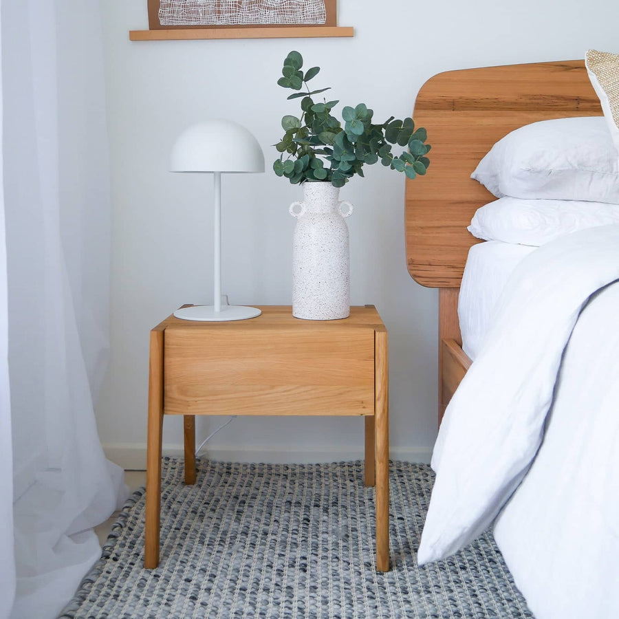 Buy Tilt Bedside Table - Oak by RJ Living online - RJ Living