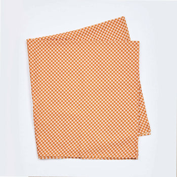 Tiny Checkers Tablecloth - Tan