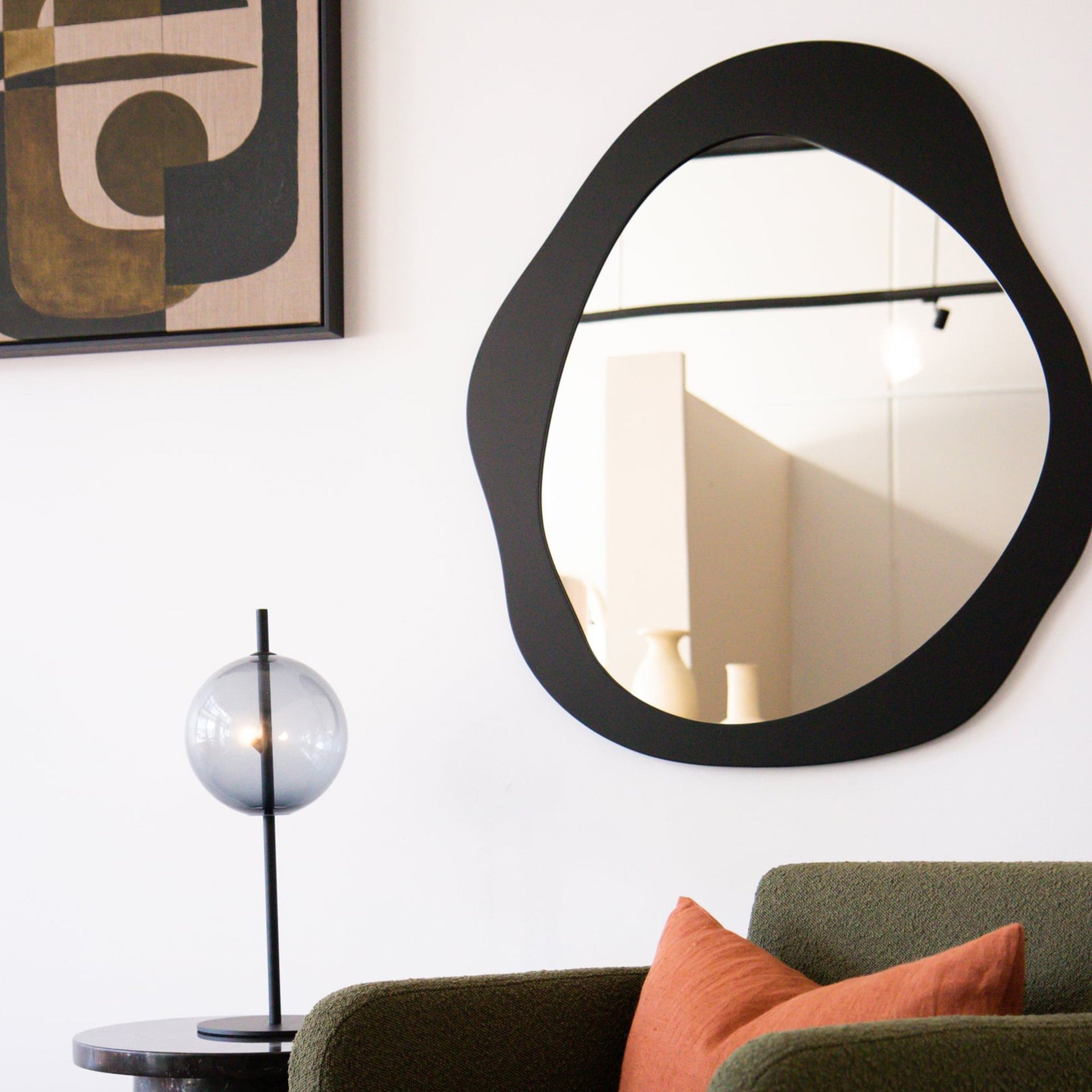 Aura Mirror 85cm X 95cm - Black