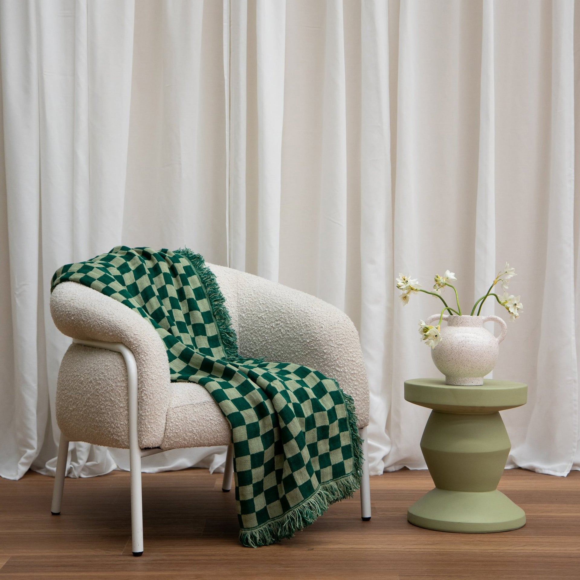 Belly Armchair - Maya Cream Boucle