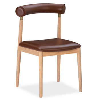 Cluster Dining Chair - Chestnut Leather