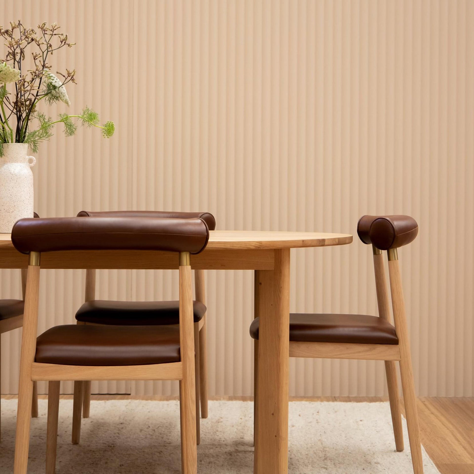 Cluster Dining Chair - Chestnut Leather