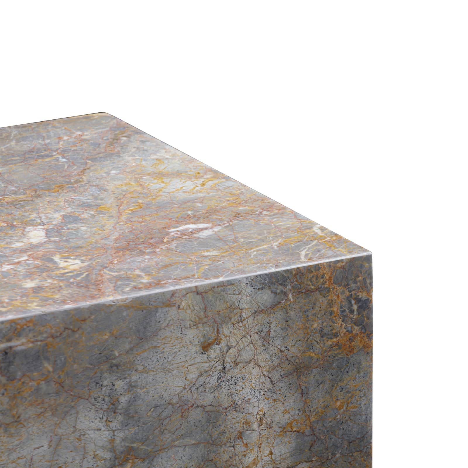 Stage Marble Side Table Low - Earth Marble